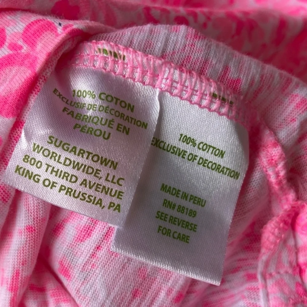 Lilly Pulitzer Pink Floral Tunic with White Embroidery - Picture 6 of 6